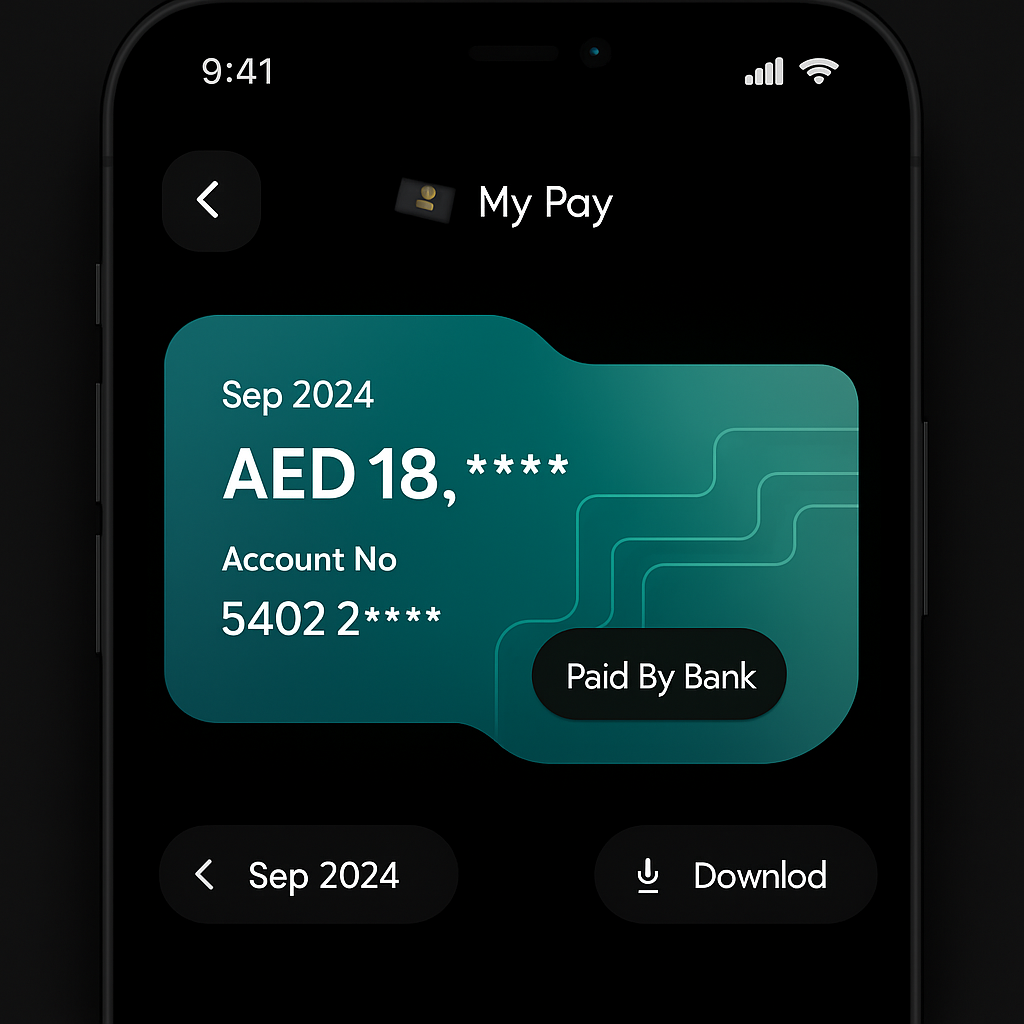 Mobile payslip preview